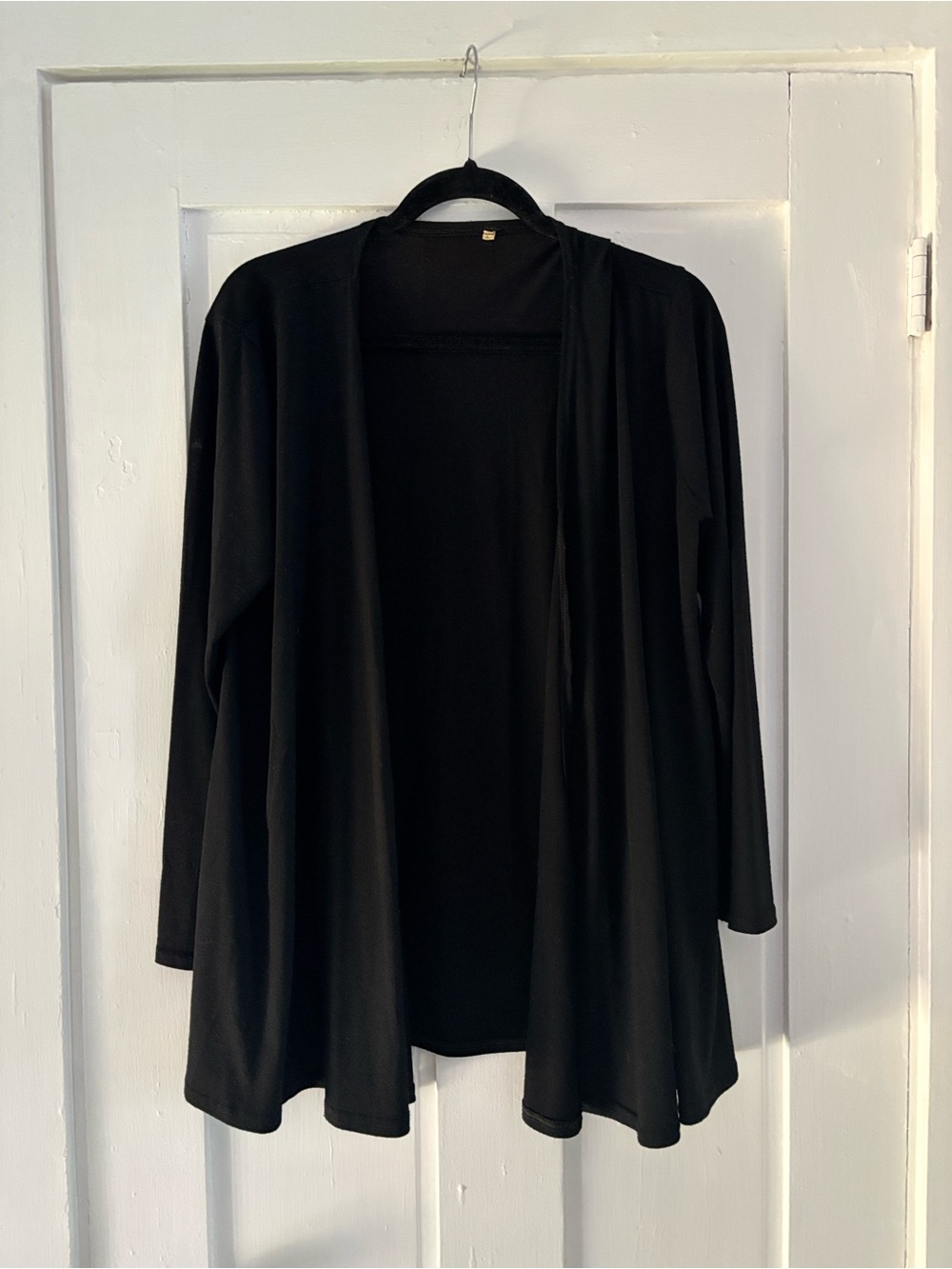 Black Open-Front Cardigan